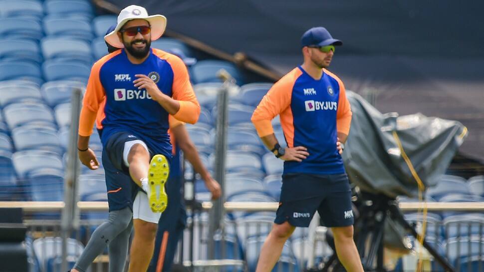 Indian opener and vice-captain Rohit Sharma at a practice session in Pune ahead of the first ODI against England. (Photo: PTI)