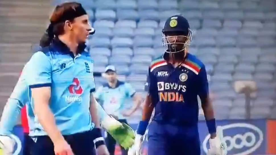 WATCH: Krunal Pandya and Tom Curran involved in heated exchange during 1st ODI between India-England