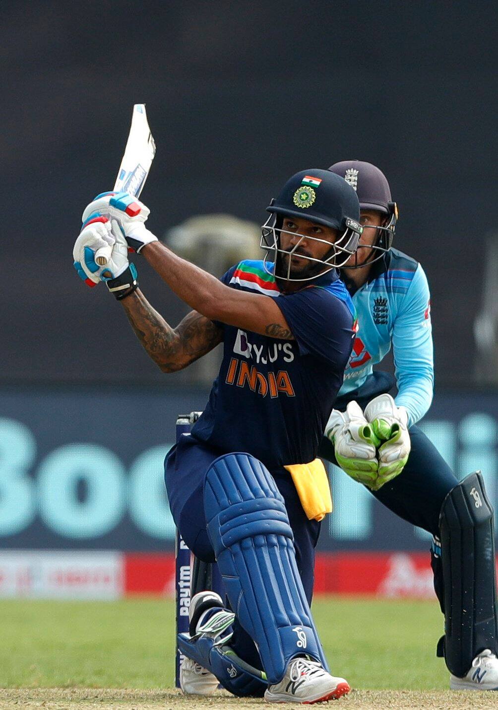 India opener Shikhar Dhawan in action