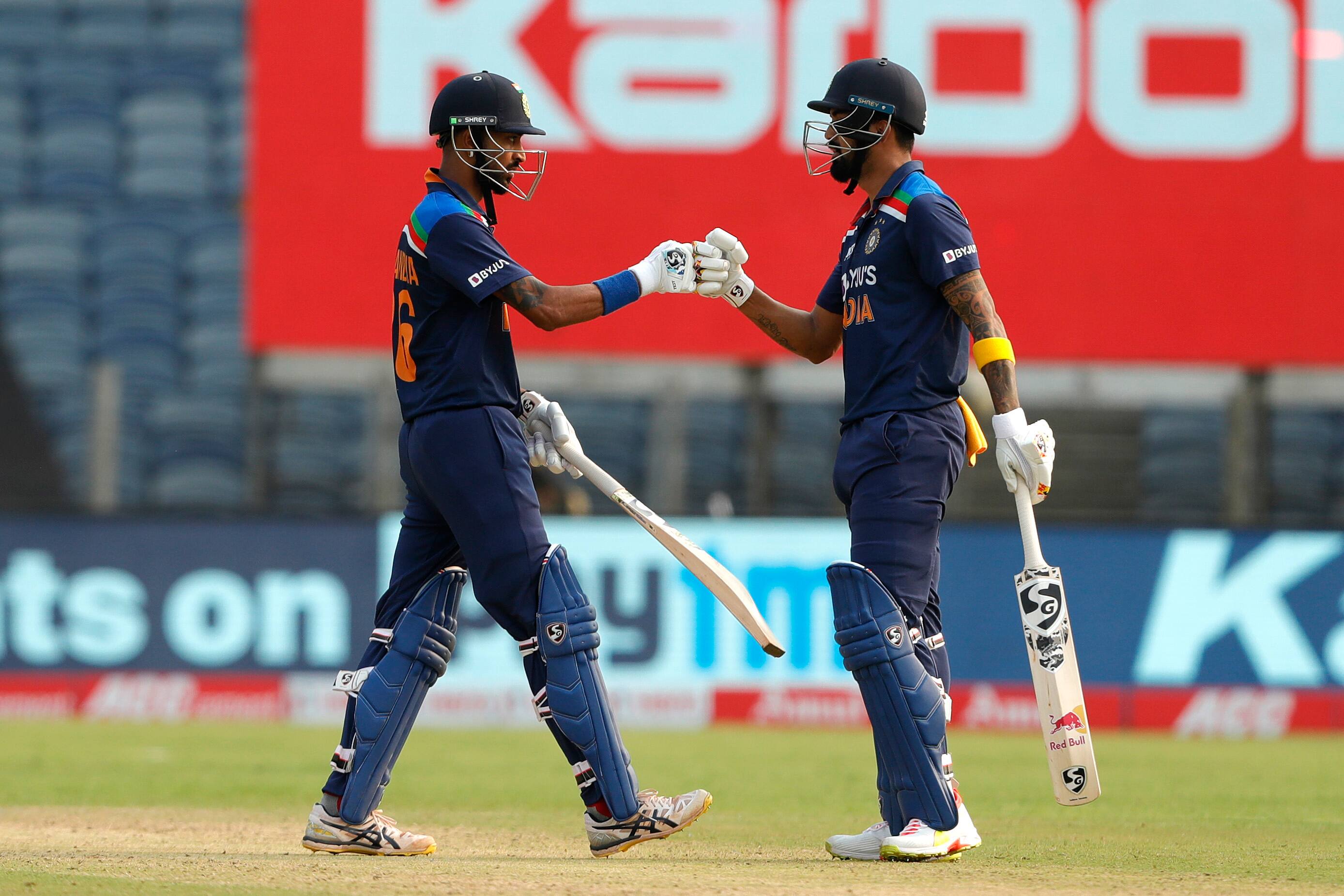 Krunal Pandya with KL Rahul