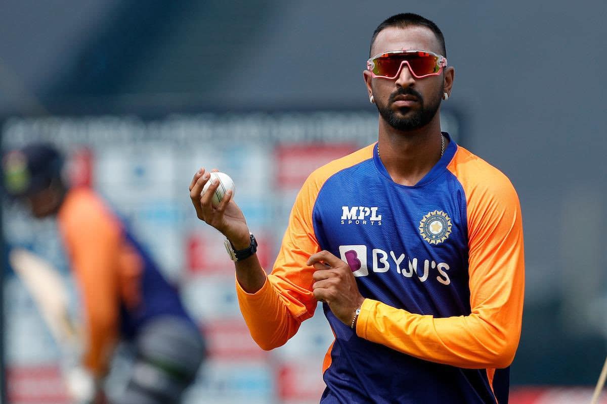 Krunal Pandya at a training session before the start of ODI series against England in Pune. (Source: Twitter)