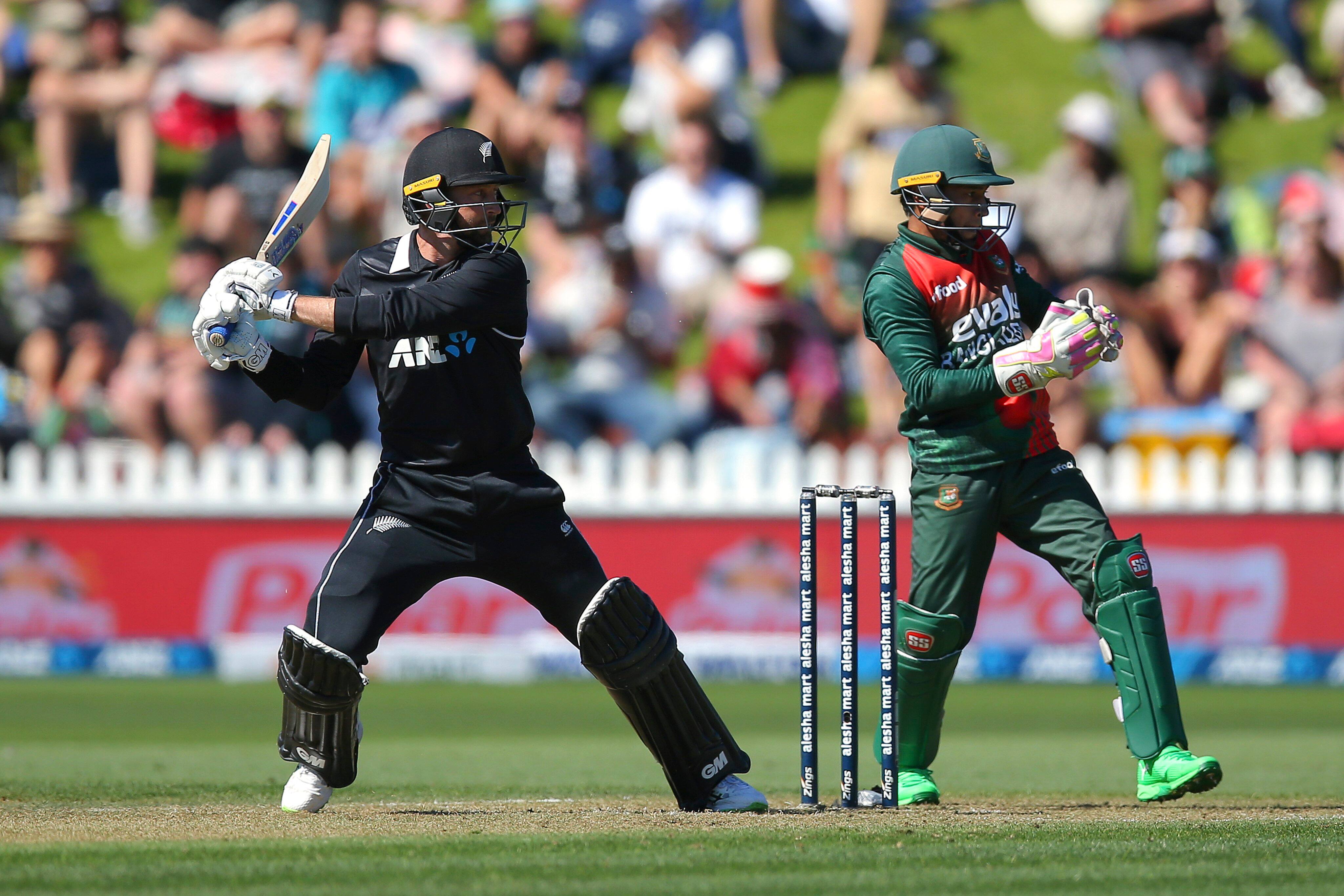 New Zealand's Devon Conway en route to scoring his maiden ODI century against Bangladesh in the third ODI. (Source: Twitter)