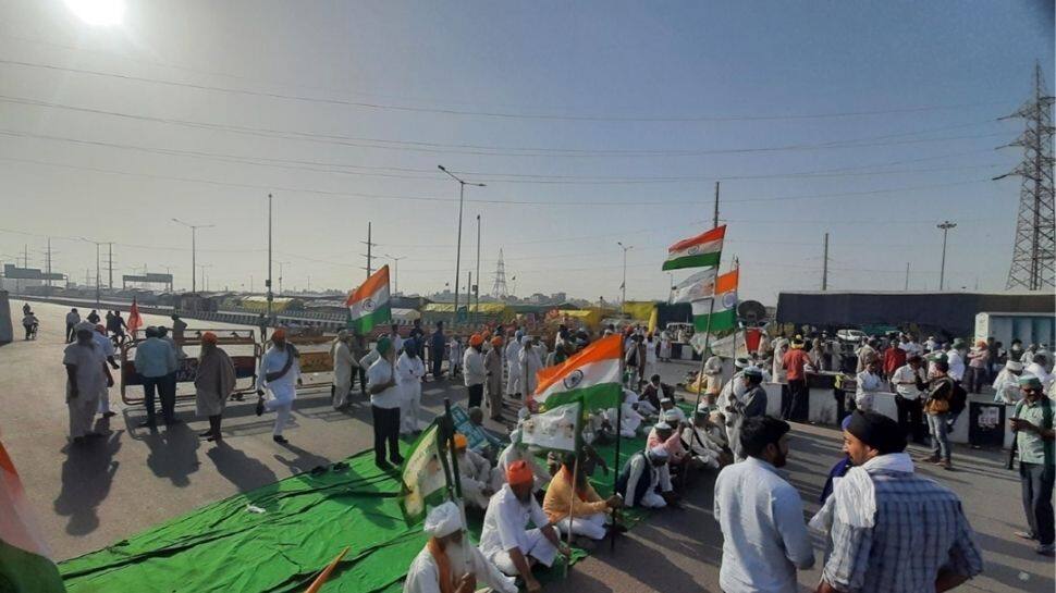 Farmers protesting against the three new Farm Laws