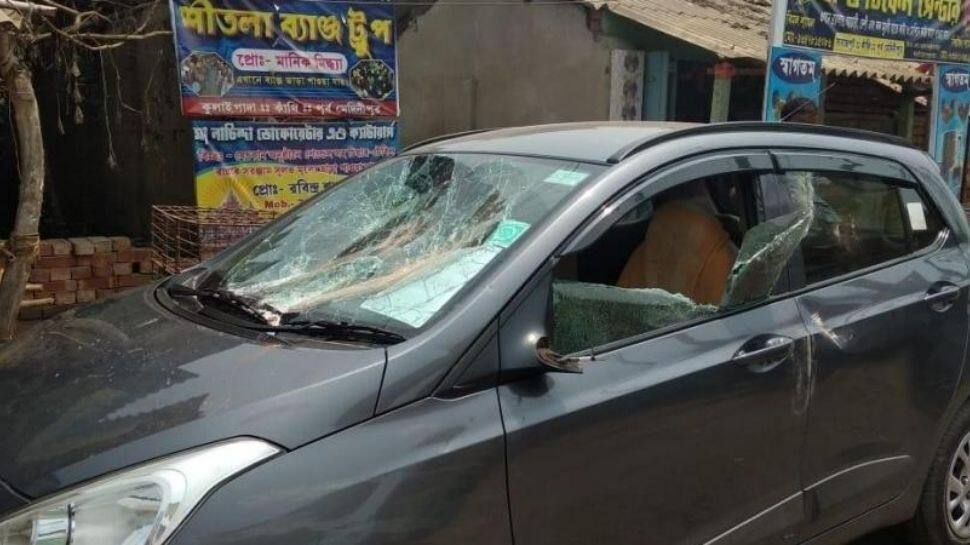 BJP leader Soumendu Adhikari&#039;s brother’s vehicle attacked in Contai, blames TMC