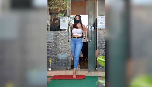 Nora Fatehi steps out in strappy cropped top, ripped jeans after