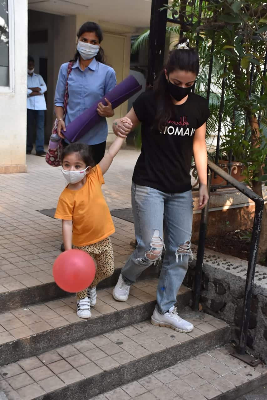 Soha Ali Khan and daughter spotted
