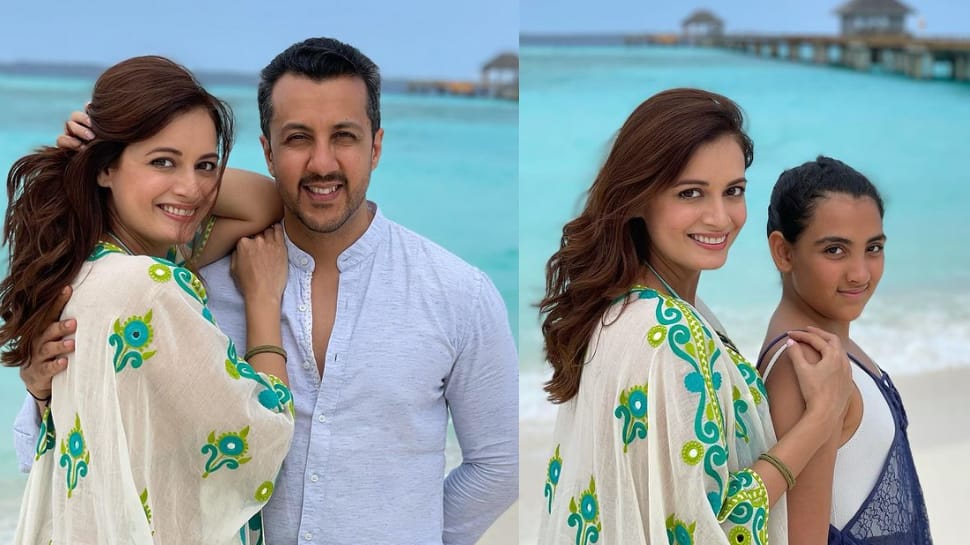 Dia Mirza shares stunning photos from Maldives with hubby Vaibhav Rekhi and step daughter Samaira