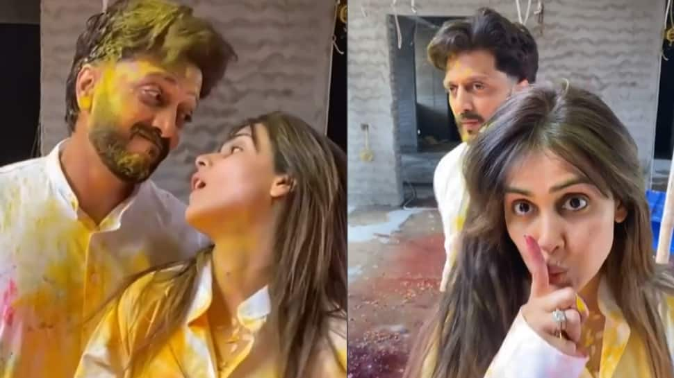 Reitesh Deshmukh and Genelia share a funny Holi video