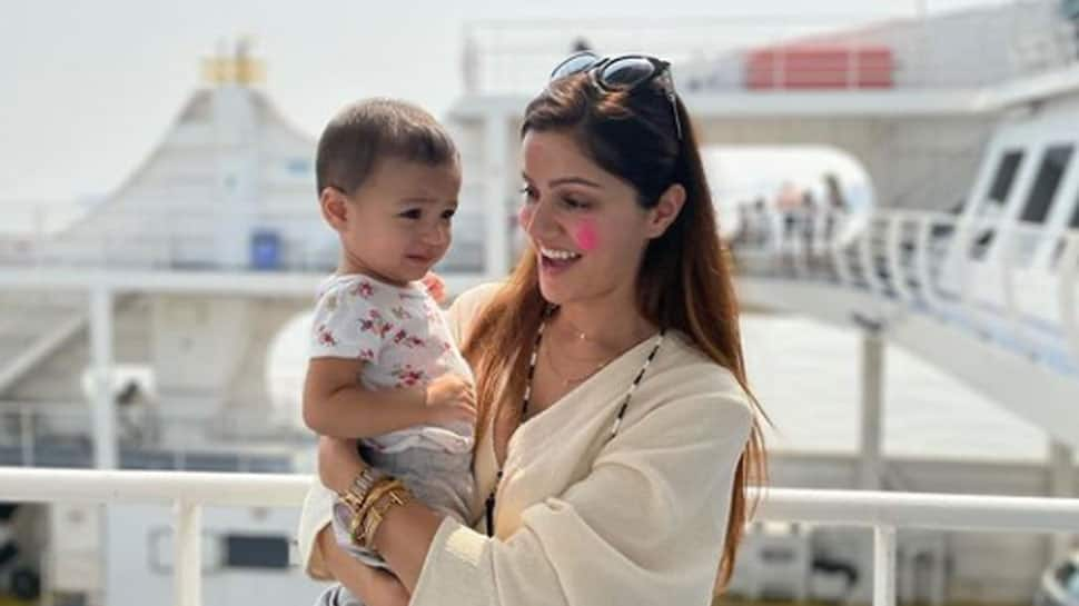 Bigg Boss 14 winner Rubina Dilaik, hubby Abhinav Shukla pose with a baby, fans shout &#039;we want RubiNav ka baby&#039; - In Pics