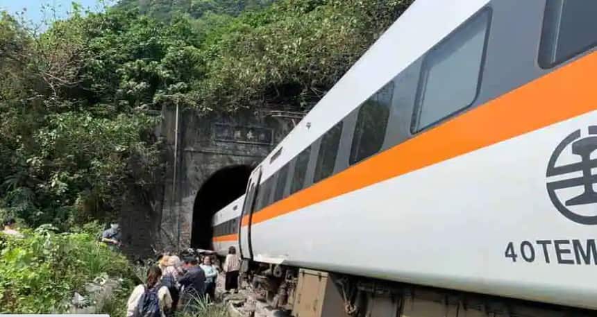 At least 48 killed in Taiwan&#039;s deadliest rail disaster as truck knocks train off tracks