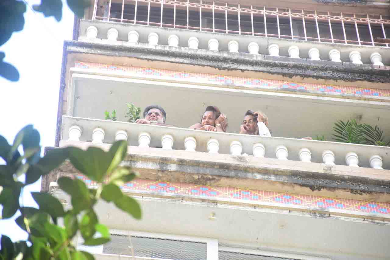 Arora sisters at their mother's house