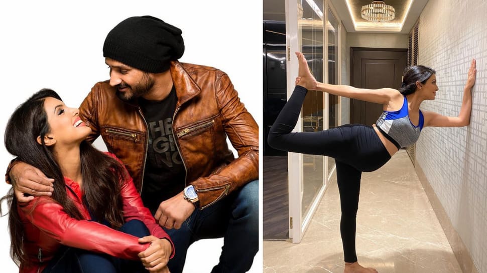 Cricketer Harbhajan Singh’s preggers wife Geeta Basra swears by yoga, shares stunning pics!