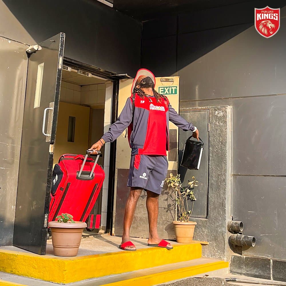 Punjab Kings opener Chris Gayle after completing his quarantine in bio-bubble in Mumbai. (Photo: Punjab Kings)