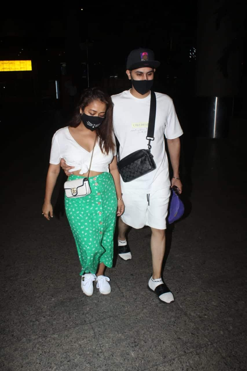 The lovely couple was spotted at the airport