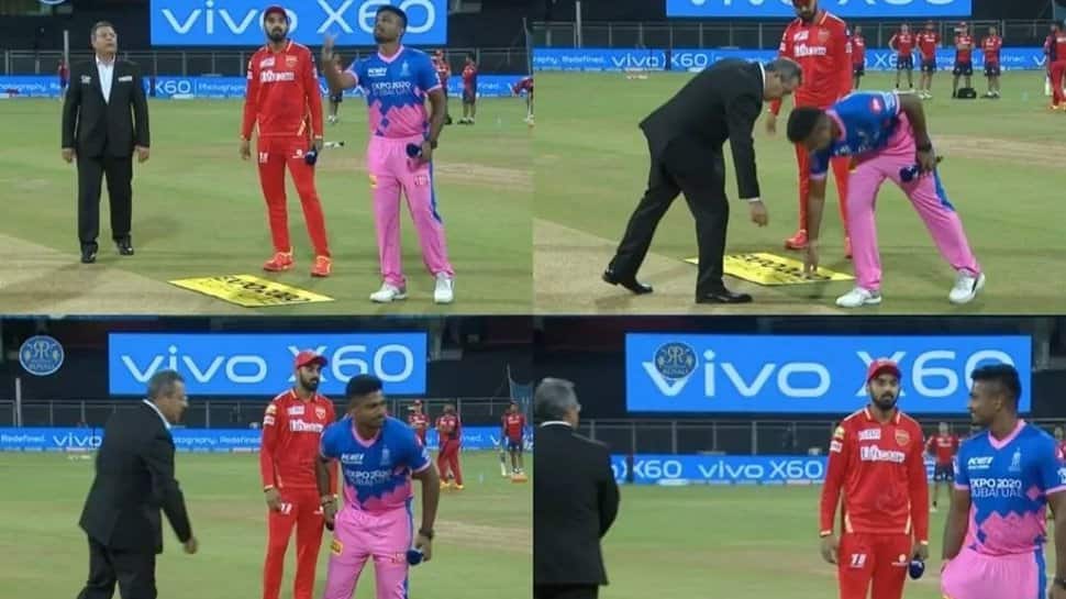 IPL 2021: Sanju Samson pockets coin after toss, here&#039;s how the match referee reacted