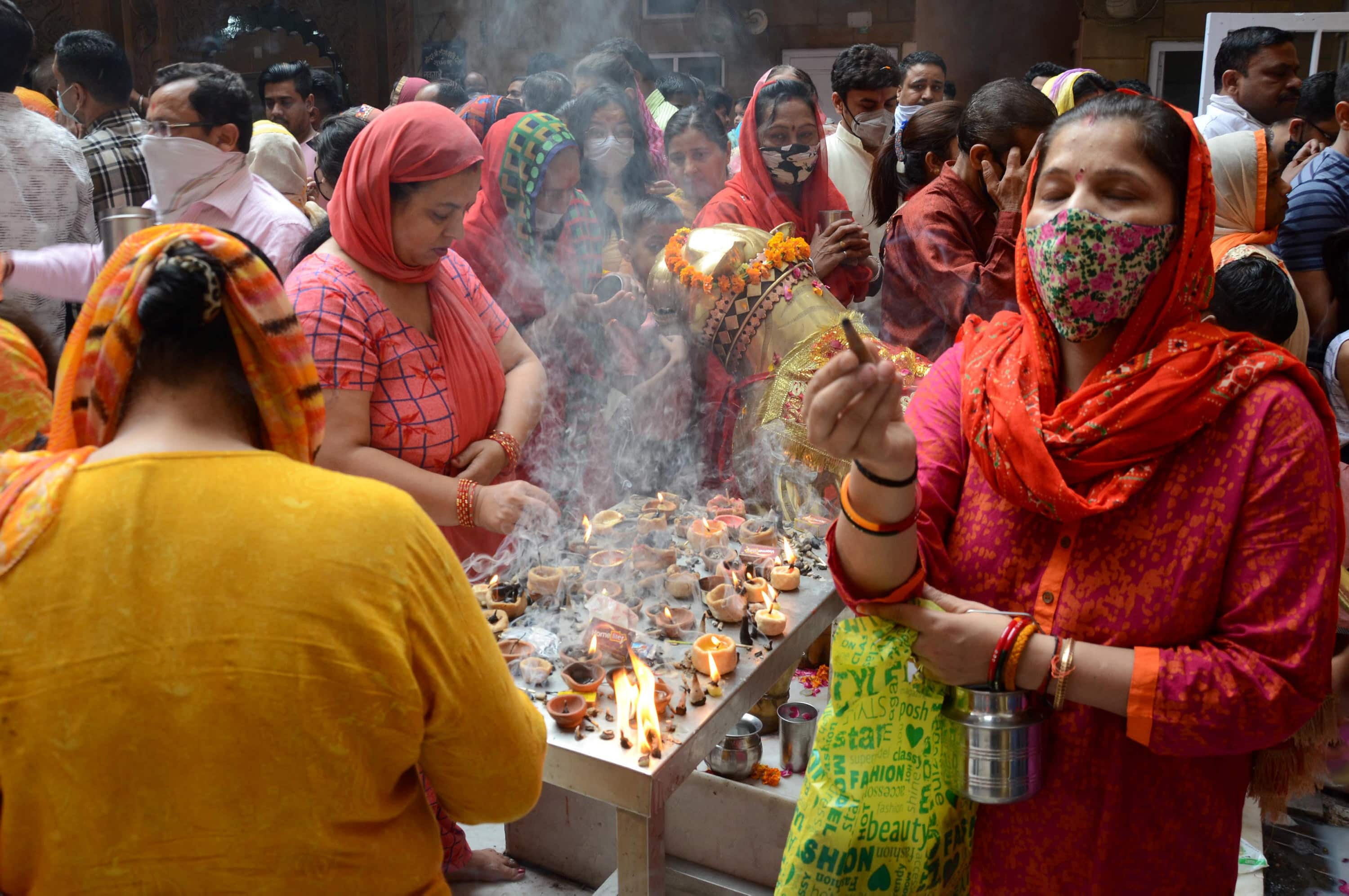 Devotees at Longa Wali Devi Temple 