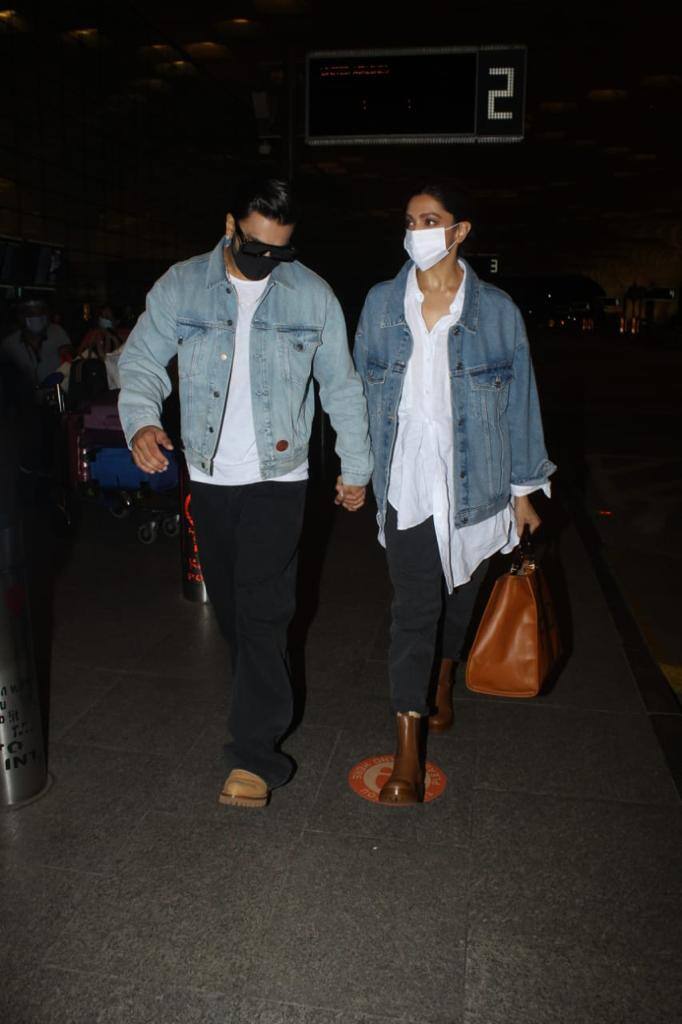 Couple goals: Deepika spotted at theatre wearing jacket with Ranveer Singh's  picture