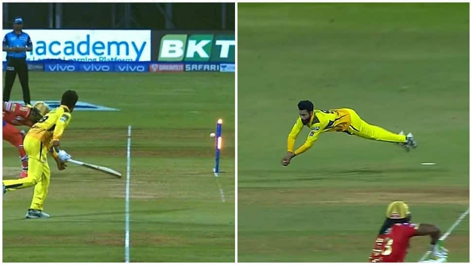 CSK vs PBKS: Ravindra Jadeja&#039;s stellar show in field pays rich dividends for Chennai Super Kings - WATCH