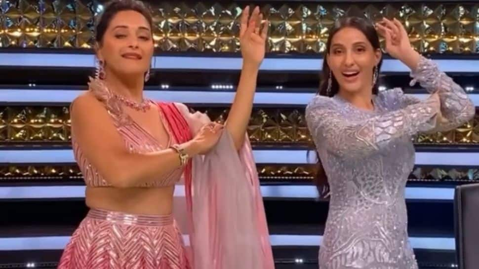 Nora Fatehi and Madhuri Dixit’s epic dance face-off on Dilbar song goes viral - Watch