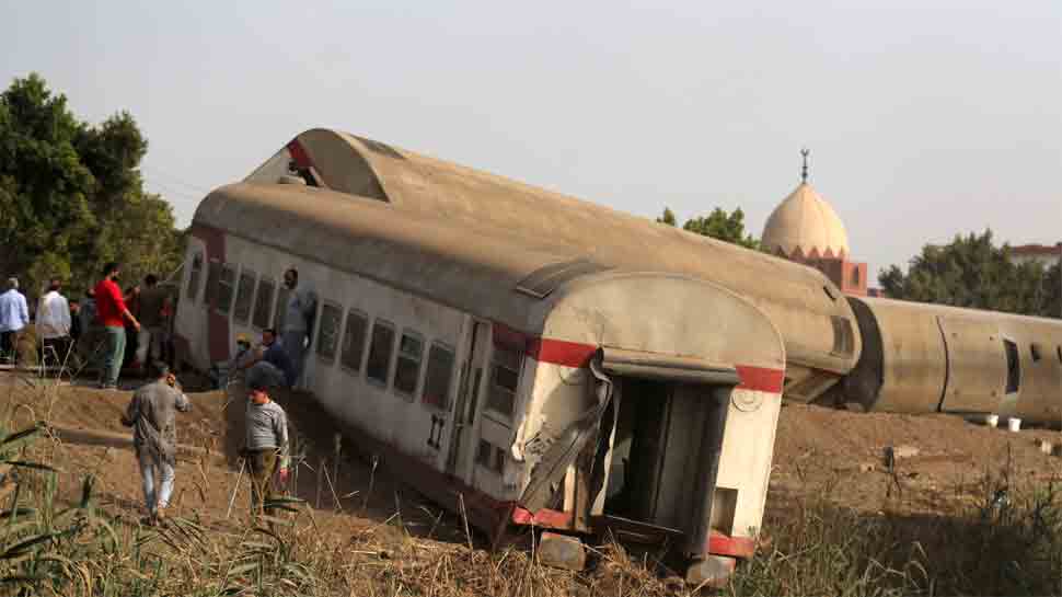 Nearly 100 people injured after train derails in Egypt