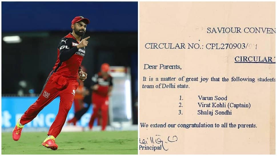 IPL 2021: 18-year-old letter from Virat Kohli&#039;s school goes viral, mentions captain&#039;s special feat