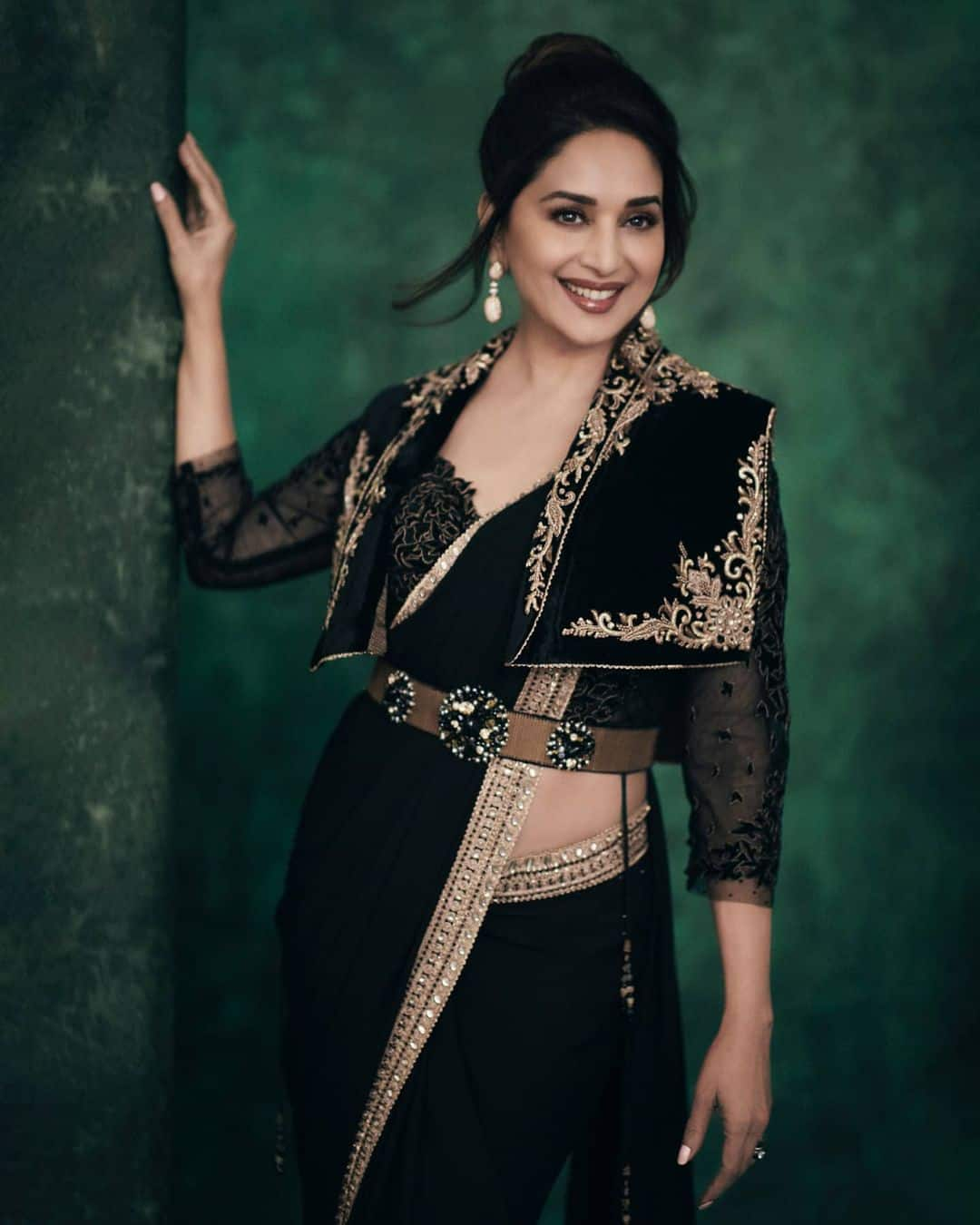 Madhuri Dixit stuns in black saree