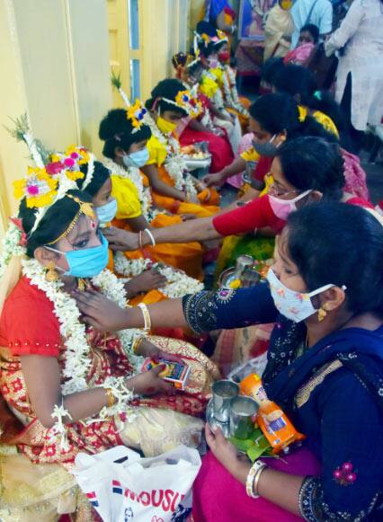 Kumari Puja at Dakshineswar Ramkrishna Sangha Adyapeath, Kolkata