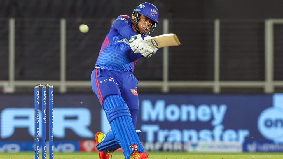 Delhi Capitals batsman Shimron Hetmeyer hits a boundary against Royal Challengers Bangalore at the Narendra Modi Stadium in Ahmedabad. (Photo: PTI)