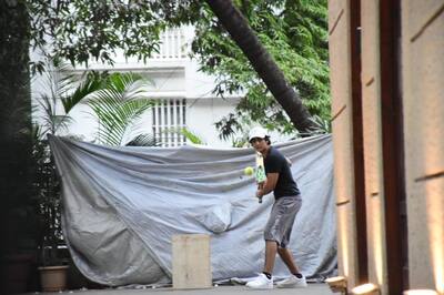 Arhaan Khan works on his cricket skills