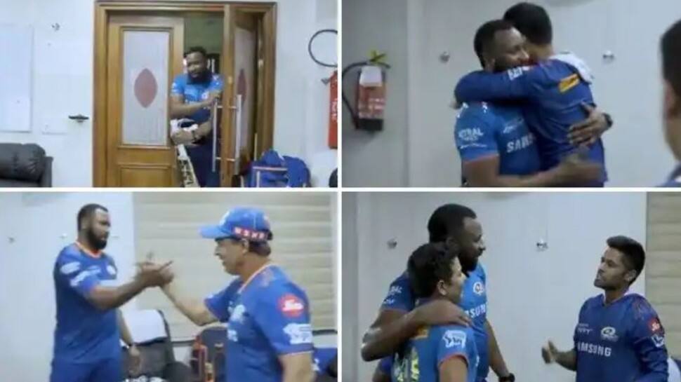 IPL 2021 MI vs CSK: Pollard gets grand welcome in MI dressing room after his superman innings, video goes viral - WATCH