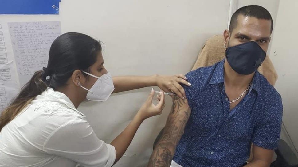 Shikhar Dhawan receives first dose of COVID-19 vaccine