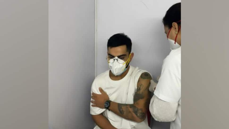 India skipper Virat Kohli receives first dose of COVID-19 vaccine, see pic