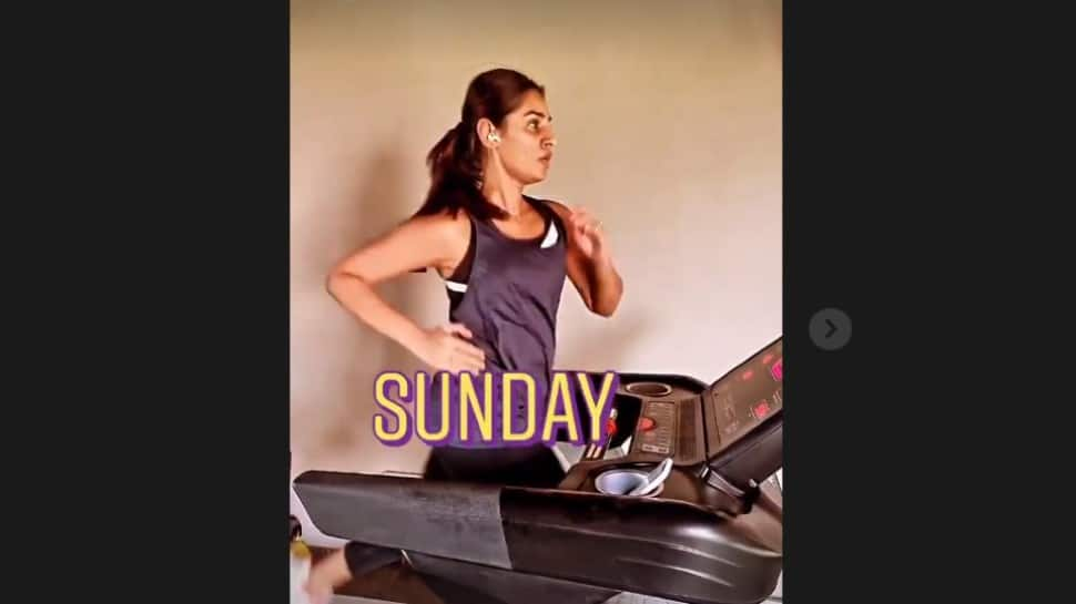 Jasprit Bumrah’s wife Sanjana Ganesan sweats it out in gym, pacer shares Instagram story, see pics