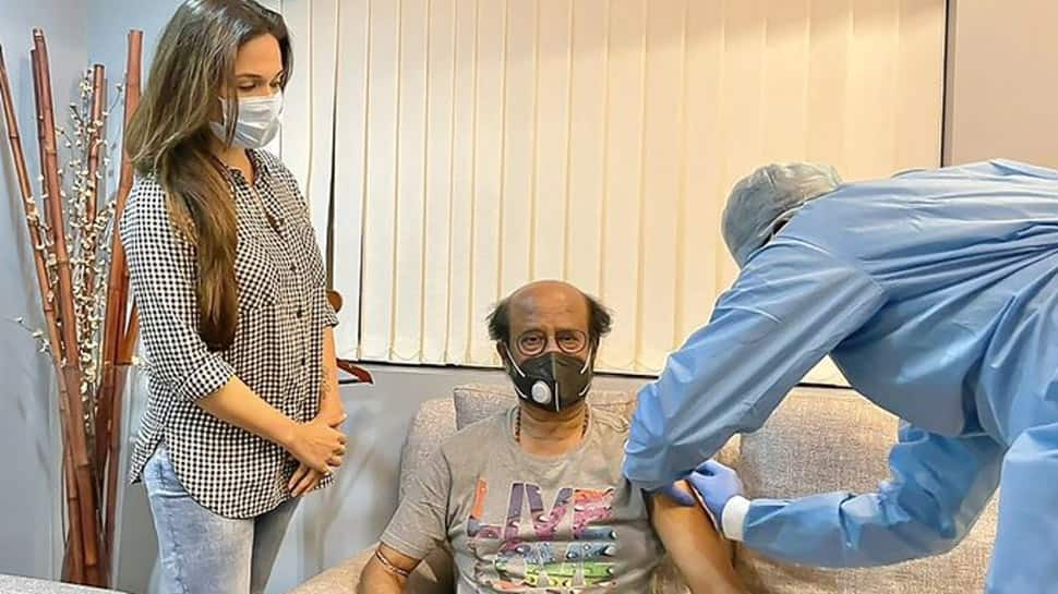 Megastar Rajinikanth takes second dose of COVID vaccine jab, daughter shares pic!