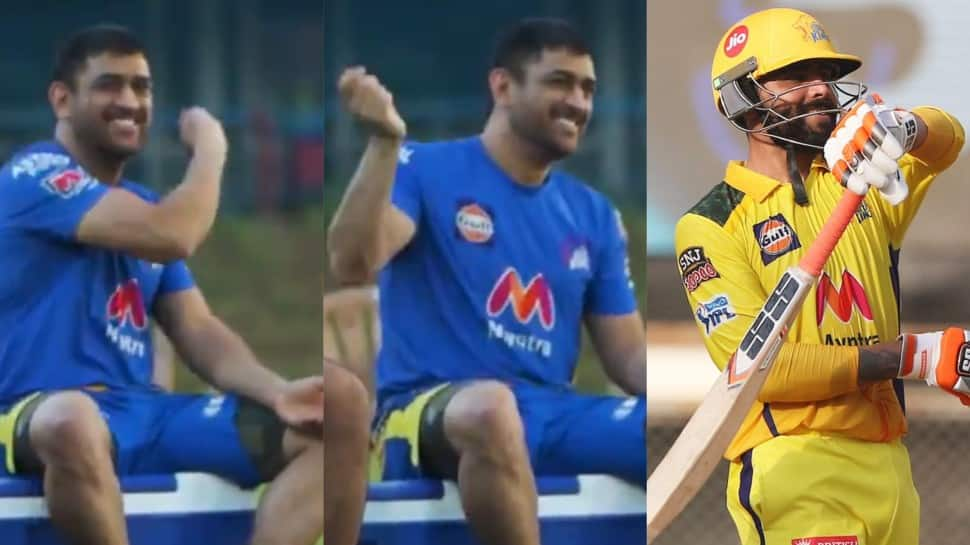 IPL 2021: CSK skipper MS Dhoni imitates Ravindra Jadeja’s “sword” celebration, video goes viral – WATCH