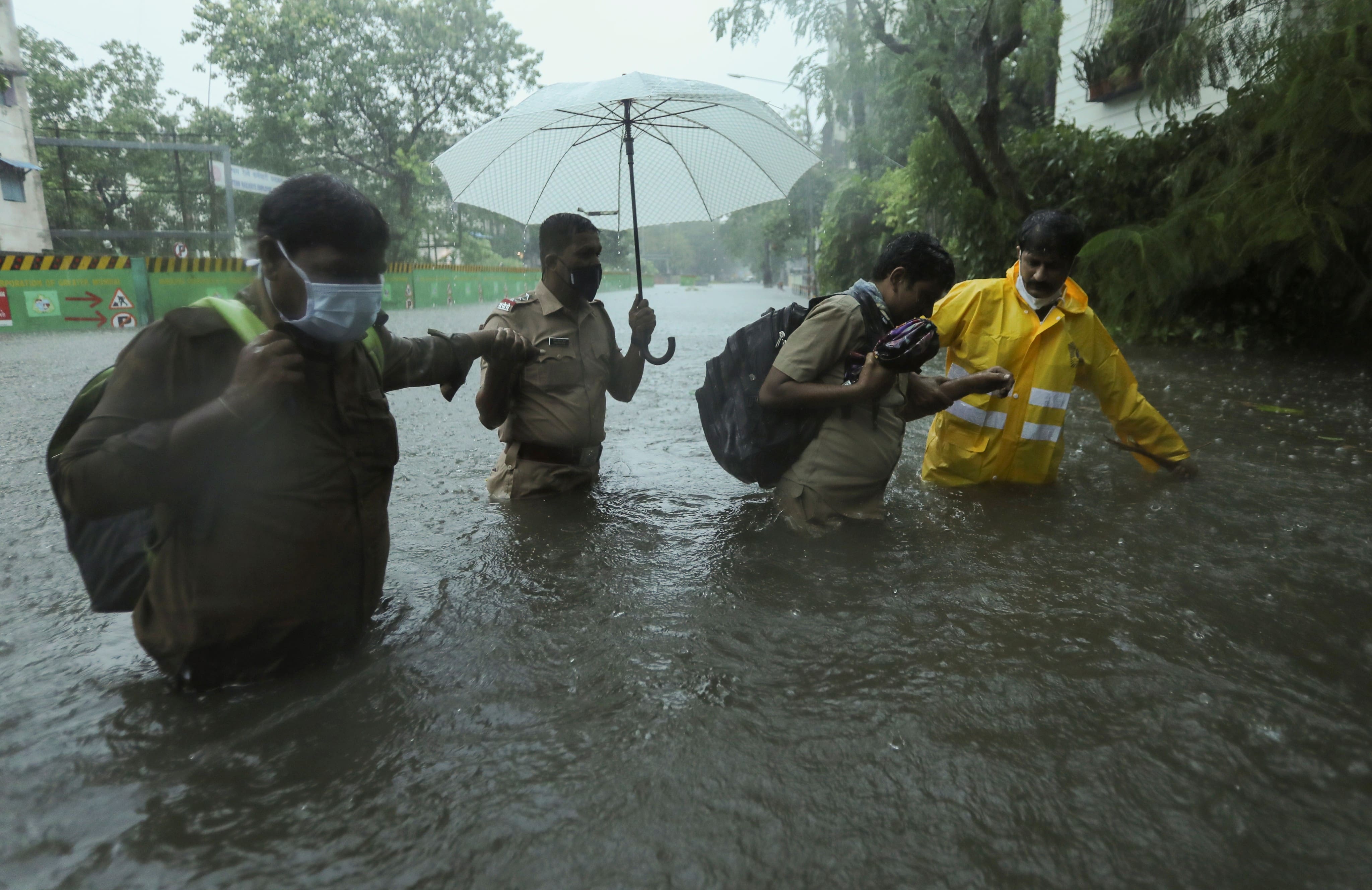 Damage from heavy rains and winds due to Cyclone Tauktae in Mumbai