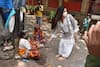 Sonal spotted outside a temple in Juhu 