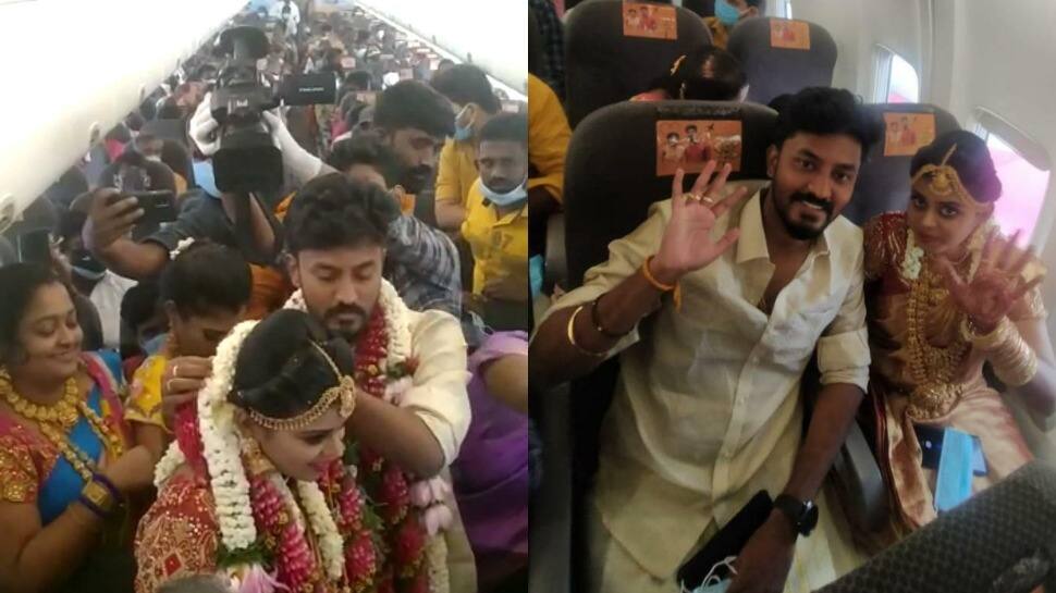 Love is in the air! Tamil Nadu couple ties the knot on-board a chartered flight, DGCA initiates investigation after pics go viral