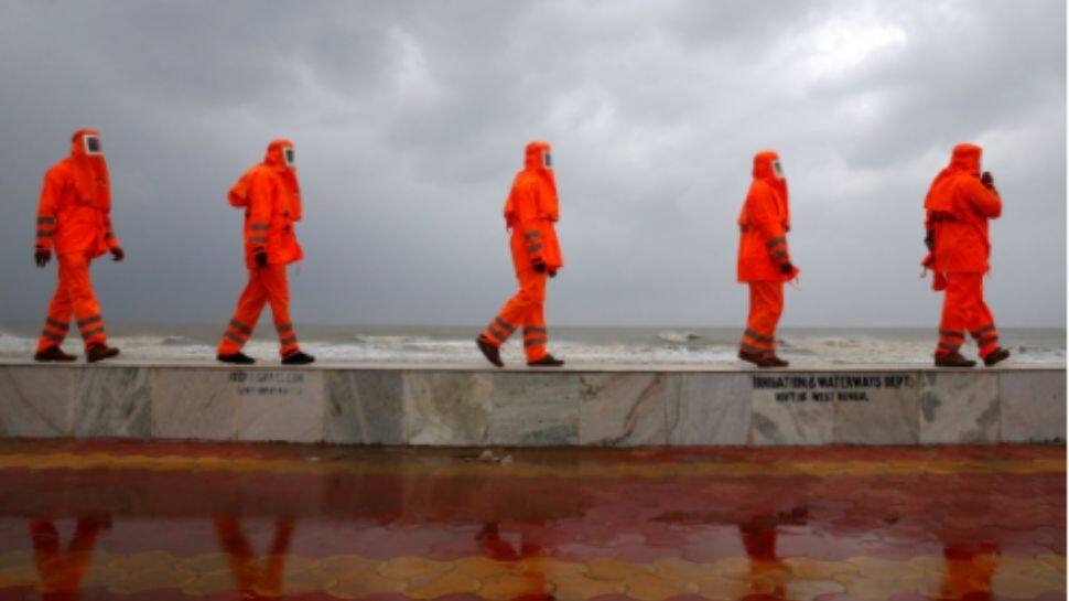 NDRF members patrol in Digha