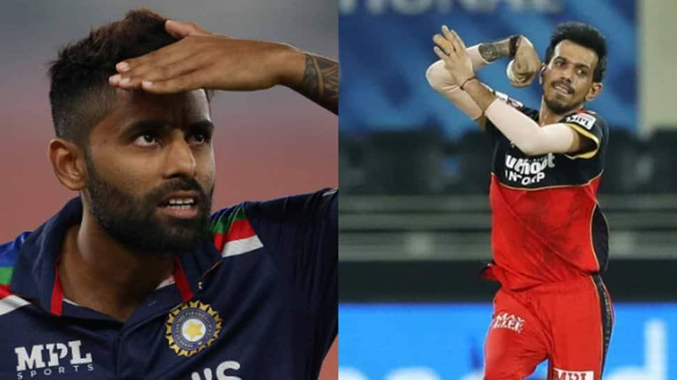 Suryakumar Yadav trolls Yuzvendra Chahal after spinner crashes Mumbai Indian batsman&#039;s live interview - WATCH