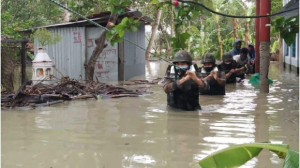 Water logging due to cyclone Yaas