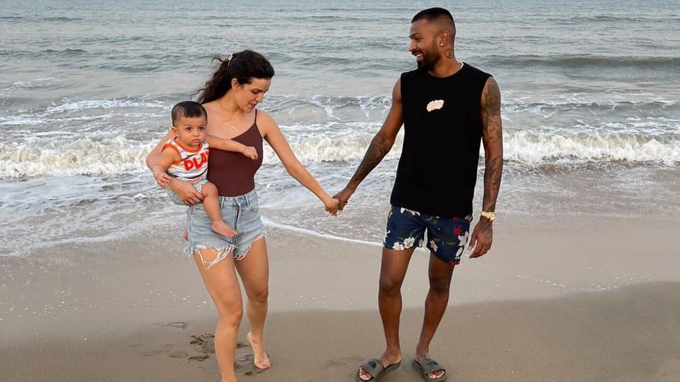 Hardik Pandya and Natasa Stankovic: Celebrity couple have a fun day by the beach with son Agastya - In Pics