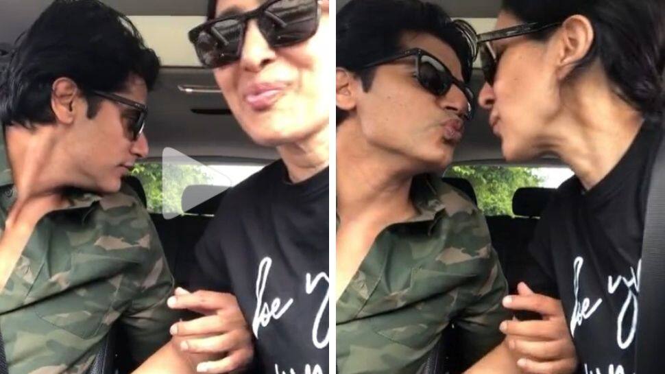 TV actor Karanvir Bohra couldn&#039;t kiss his wife Teejay Sidhu inside the car, &#039;moral police&#039; stops him - Watch