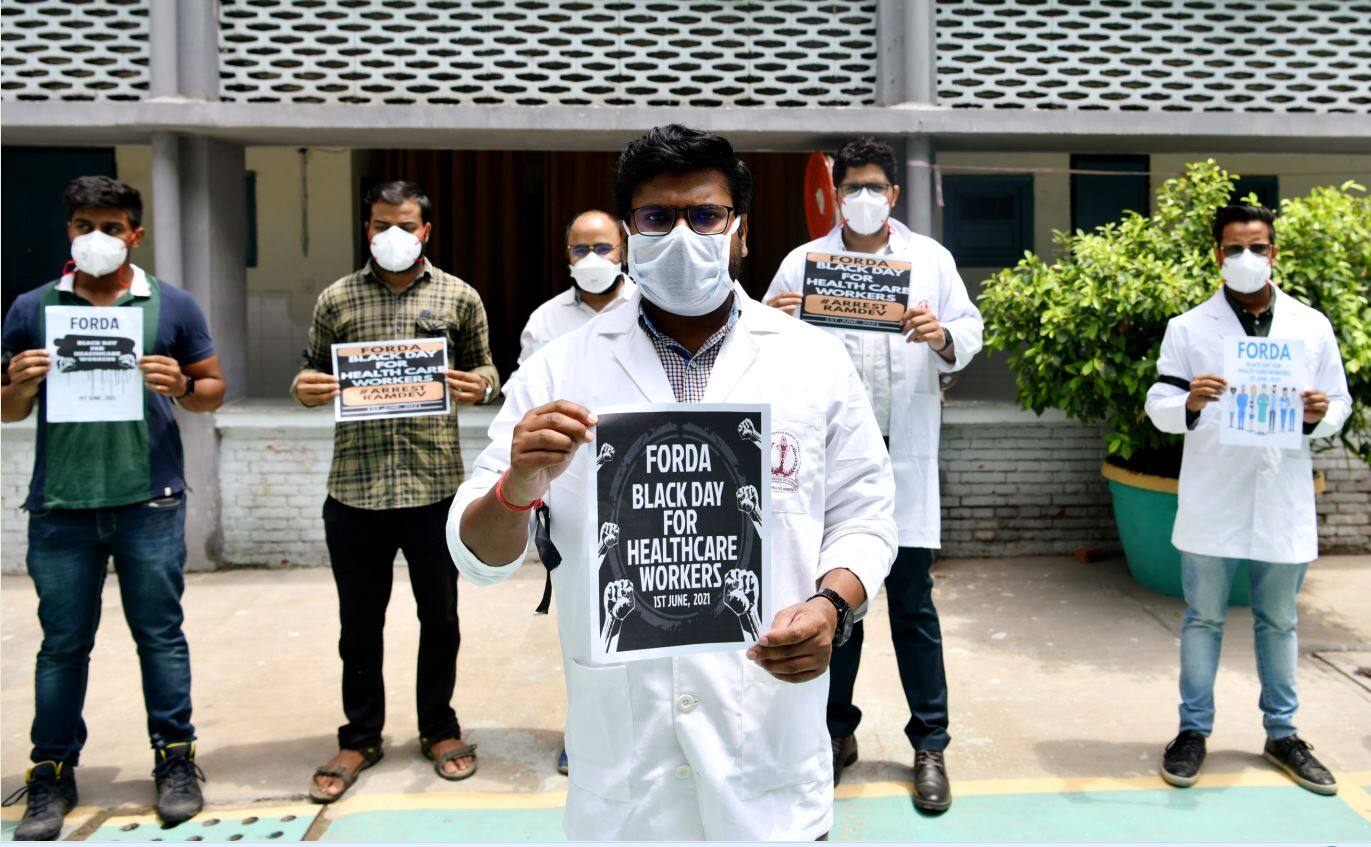 Doctors' protest at Safdarjung Hospital