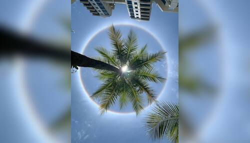 Hyderabad witnesses rare 22 degree Suns halo' phenomenon, heres what it  means, India News