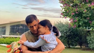 MS Dhoni with daughter Ziva