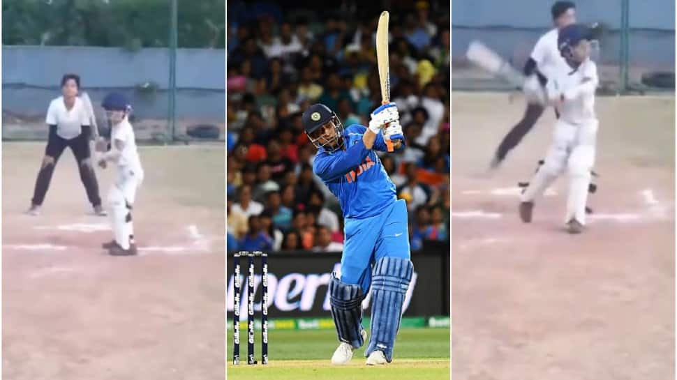 Kid plays MS Dhoni’s trademark helicopter shot to perfection, video goes viral – WATCH