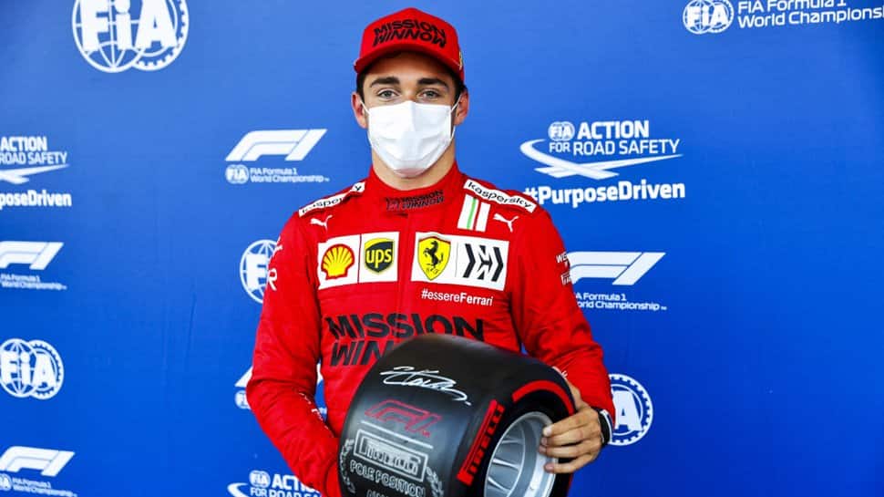Formula One: Charles Leclerc on pole in Baku after crash-hit qualifying