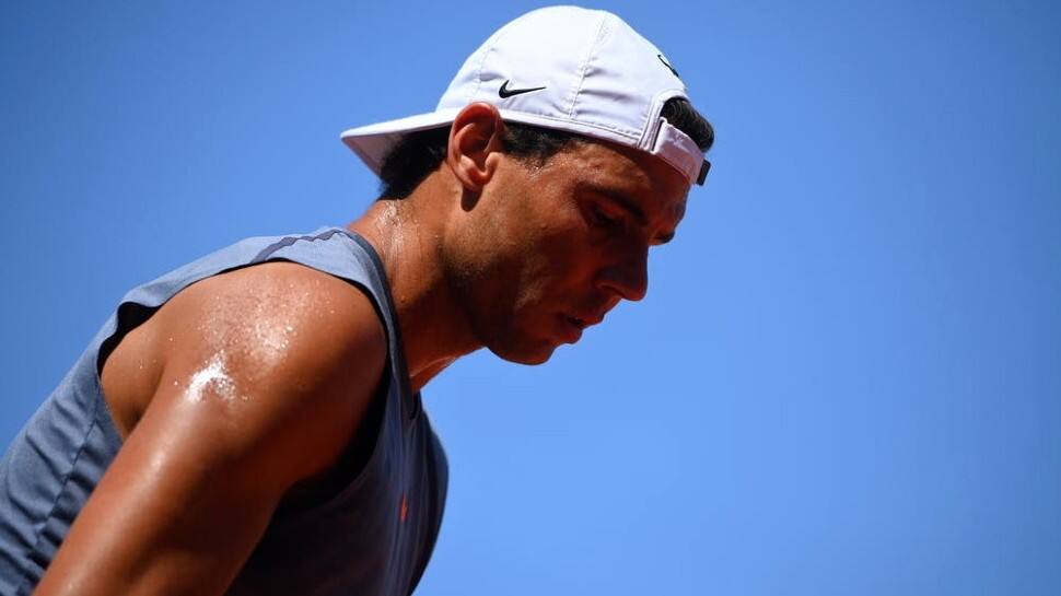 Defending champion Rafa Nadal sweats it out during a practice session ahead of his French Open 2021 quarterfinal against Diego Schwatzman. (Photo: FFT)