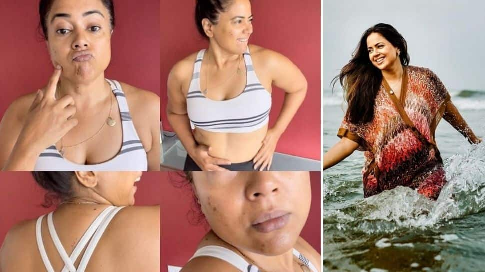 Sameera Reddy flaunts her ‘imperfectly perfect’ body, talks about mental and physical positivity! 